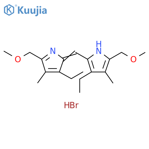 1H-Pyrrole, 3-ethyl-2-[[3-ethyl-5-(methoxymethyl)-4-methyl-2H-pyrrol-2-ylidene]methyl]-5-(methoxymethyl)-4-methyl-, hydrobromide (1:1) structure