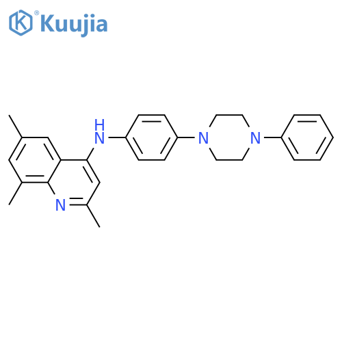 4-Quinolinamine,2,6,8-trimethyl-N-[4-(4-phenyl-1-piperazinyl)phenyl]- structure