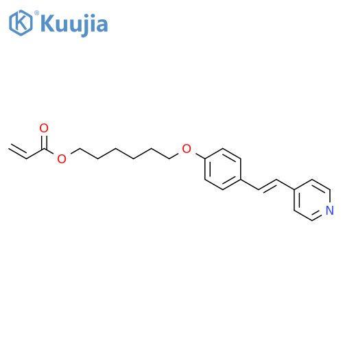2-PROPENOIC ACID, 6-[4-[2-(4-PYRIDINYL)ETHENYL]PHENOXY]HEXYL ESTER structure