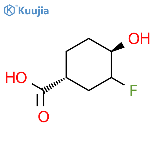 Cyclohexanecarboxylic acid, 3-fluoro-4-hydroxy-, (1R,4R)-rel- structure
