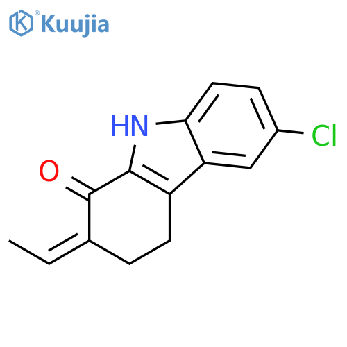 1H-CARBAZOL-1-ONE, 6-CHLORO-2-ETHYLIDENE-2,3,4,9-TETRAHYDRO- structure