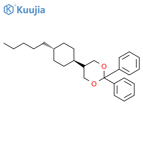 1,3-DIOXANE, 5-(TRANS-4-PENTYLCYCLOHEXYL)-2,2-DIPHENYL- structure