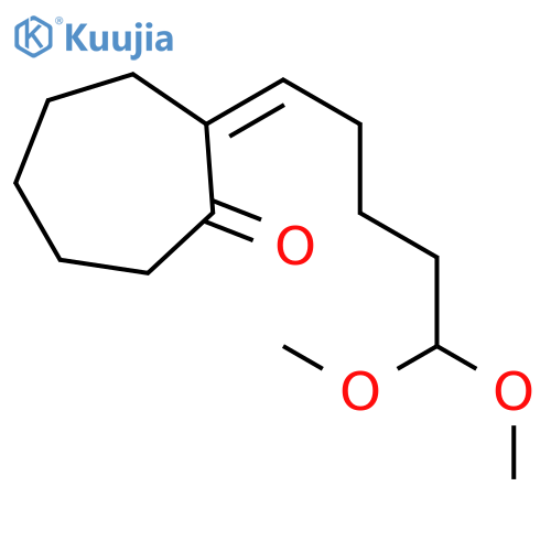 Cycloheptanone, 2-(5,5-dimethoxypentylidene)-, (2Z)- structure