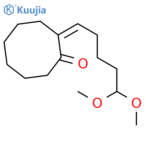 CYCLOOCTANONE, 2-(5,5-DIMETHOXYPENTYLIDENE)-, (2Z)- structure