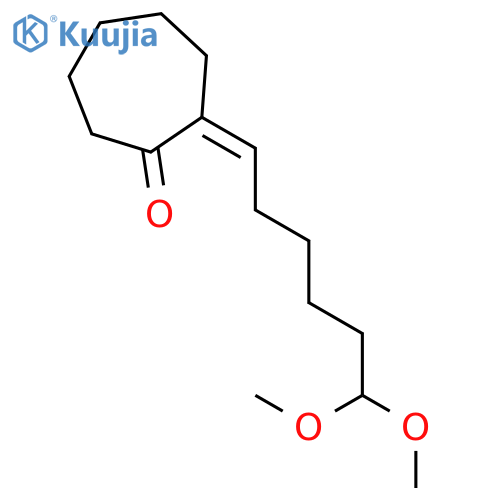 CYCLOHEPTANONE, 2-(6,6-DIMETHOXYHEXYLIDENE)-, (2Z)- structure