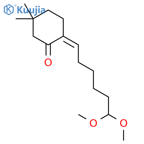 Cyclohexanone, 2-(6,6-dimethoxyhexylidene)-5,5-dimethyl-, (2Z)- structure