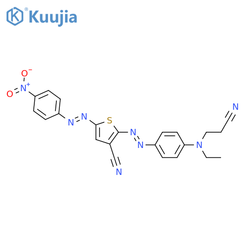 3-Thiophenecarbonitrile,2-[2-[4-[(2-cyanoethyl)ethylamino]phenyl]diazenyl]-5-[2-(4-nitrophenyl)diazenyl]- structure