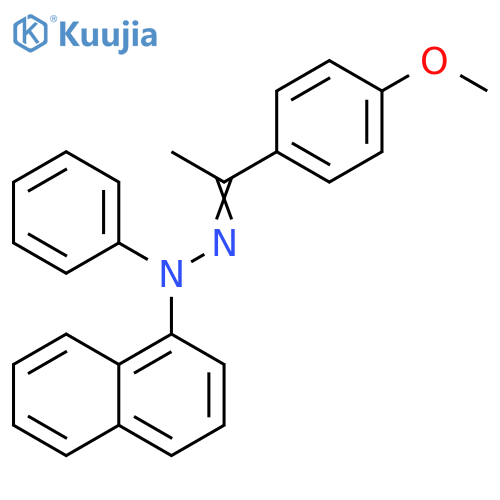 Ethanone, 1-(4-methoxyphenyl)-, 1-naphthalenylphenylhydrazone structure