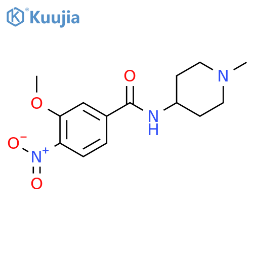 3-Methoxy-N-(1-methylpiperidin-4-yl)-4-nitrobenzamide structure