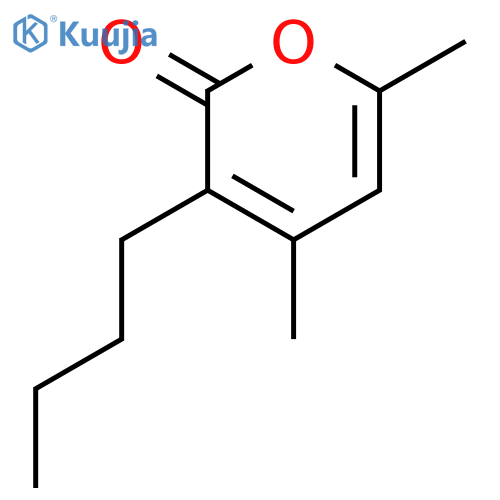 2H-PYRAN-2-ONE, 3-BUTYL-4,6-DIMETHYL- structure