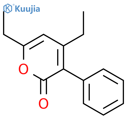 2H-Pyran-2-one, 4,6-diethyl-3-phenyl- structure