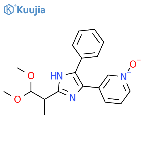 Pyridine, 3-[2-(2,2-dimethoxy-1-methylethyl)-5-phenyl-1H-imidazol-4-yl]-, 1-oxide (9CI) structure