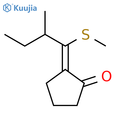 CYCLOPENTANONE, 2-[2-METHYL-1-(METHYLTHIO)BUTYLIDENE]-, (E)- structure