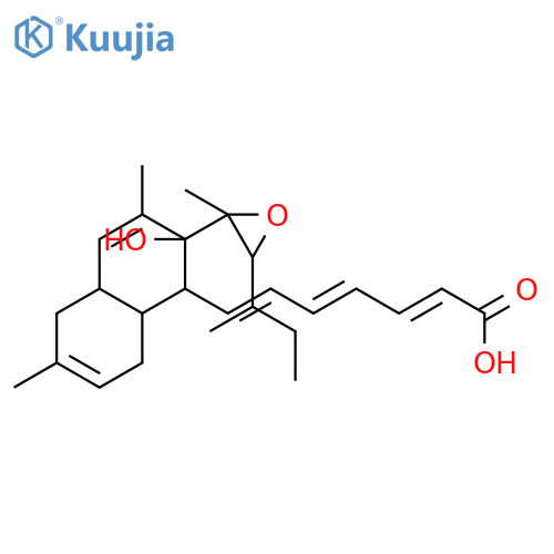 2,4,6-Heptatrienoic acid, 7-[(1S,2R,4aR,8aR)-1,2,4a,5,8,8a-hexahydro-2-hydroxy-3,6-dimethyl-2-[(2S,3R)-2-methyl-3-[(1R)-1-methylpropyl]-2-oxiranyl]-1-naphthalenyl]-, (2E,4E,6E)- structure