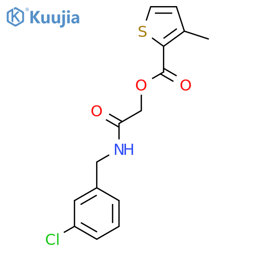 {(3-chlorophenyl)methylcarbamoyl}methyl 3-methylthiophene-2-carboxylate structure