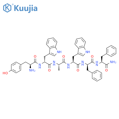 L-Phenylalaninamide, L-tyrosyl-D-tryptophyl-L-alanyl-L-tryptophyl-D-phenylalanyl- (9CI) structure