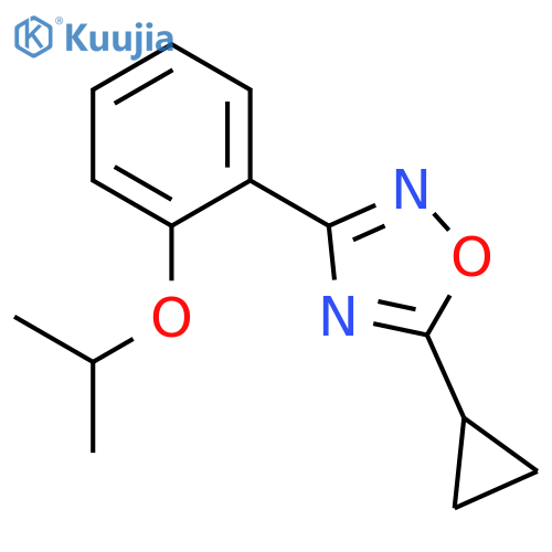 1,2,4-Oxadiazole, 5-cyclopropyl-3-[2-(1-methylethoxy)phenyl]- structure