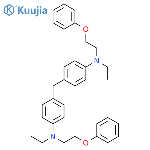 Benzenamine, 4,4'-methylenebis[N-ethyl-N-(2-phenoxyethyl)- structure