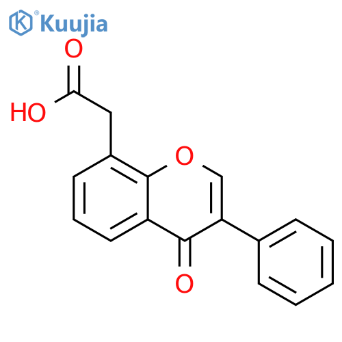 2-(4-Oxo-3-phenyl-4H-chromen-8-yl)acetic acid structure
