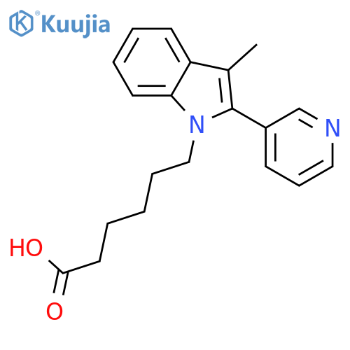 1H-INDOLE-1-HEXANOIC ACID, 3-METHYL-2-(3-PYRIDINYL)- structure