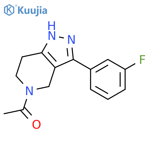 1H-Pyrazolo[4,3-c]pyridine,5-acetyl-3-(3-fluorophenyl)-4,5,6,7-tetrahydro- structure