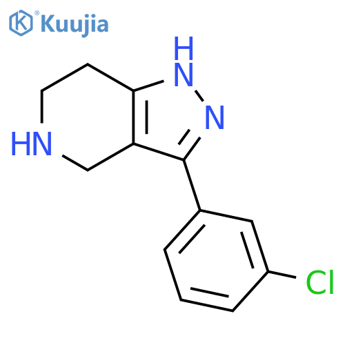 1H-Pyrazolo[4,3-c]pyridine, 3-(3-chlorophenyl)-4,5,6,7-tetrahydro- structure