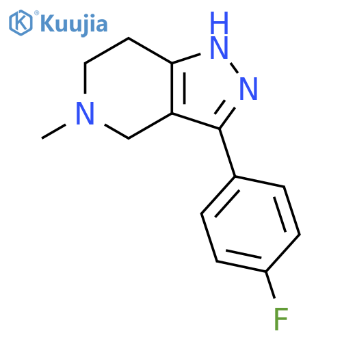 1H-Pyrazolo[4,3-c]pyridine,3-(4-fluorophenyl)-4,5,6,7-tetrahydro-5-methyl- structure