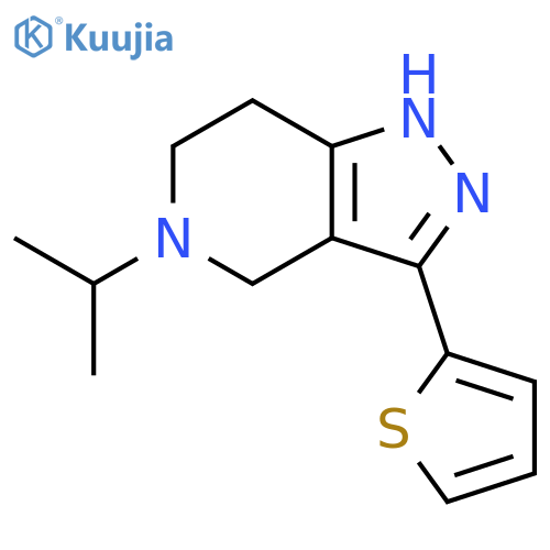 1H-Pyrazolo[4,3-c]pyridine,4,5,6,7-tetrahydro-5-(1-methylethyl)-3-(2-thienyl)- structure