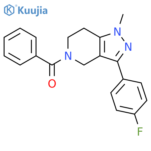 1H-Pyrazolo[4,3-c]pyridine,5-benzoyl-3-(4-fluorophenyl)-4,5,6,7-tetrahydro-1-methyl- structure