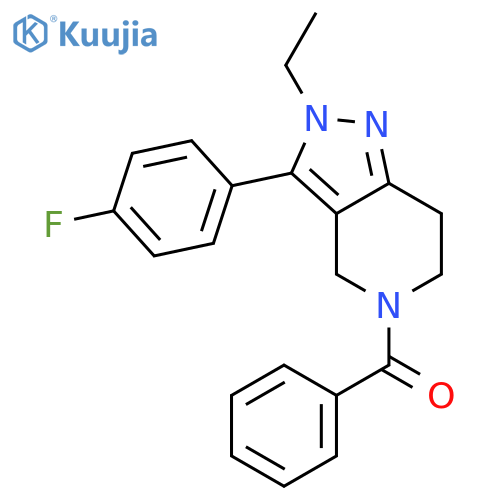 2H-Pyrazolo[4,3-c]pyridine,5-benzoyl-2-ethyl-3-(4-fluorophenyl)-4,5,6,7-tetrahydro- structure