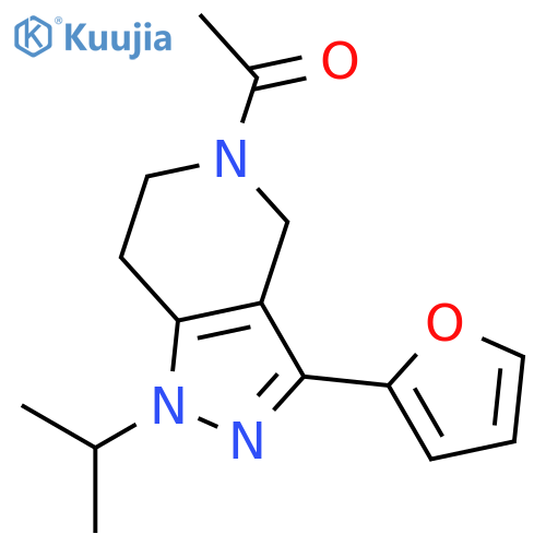 1H-Pyrazolo[4,3-c]pyridine,5-acetyl-3-(2-furanyl)-4,5,6,7-tetrahydro-1-(1-methylethyl)- structure