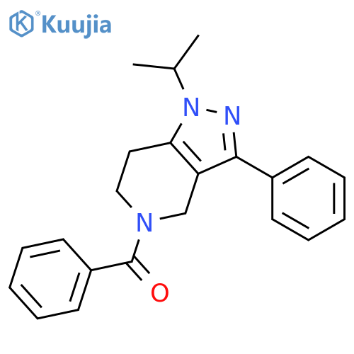 1H-Pyrazolo[4,3-c]pyridine,5-benzoyl-4,5,6,7-tetrahydro-1-(1-methylethyl)-3-phenyl- structure