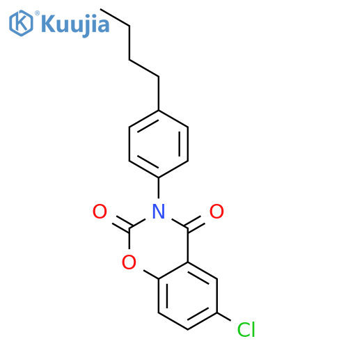 2H-1,3-BENZOXAZINE-2,4(3H)-DIONE, 3-(4-BUTYLPHENYL)-6-CHLORO- structure