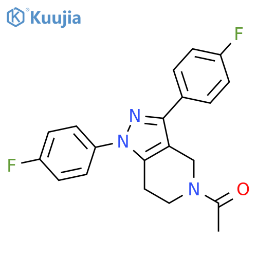 1H-Pyrazolo[4,3-c]pyridine,5-acetyl-1,3-bis(4-fluorophenyl)-4,5,6,7-tetrahydro- structure