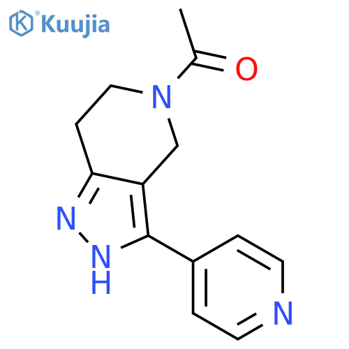 1H-Pyrazolo[4,3-c]pyridine, 5-acetyl-4,5,6,7-tetrahydro-3-(4-pyridinyl)- structure
