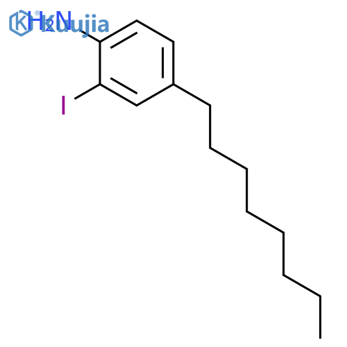 Benzenamine, 2-iodo-4-octyl- structure