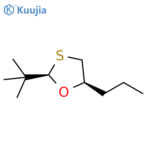 1,3-Oxathiolane, 2-(1,1-dimethylethyl)-5-propyl-, (2R,5R)-rel- structure