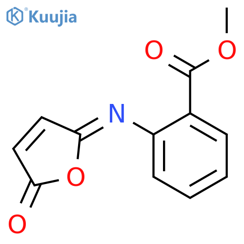 Benzoic acid, 2-[(5-oxo-2(5H)-furanylidene)amino]-, methyl ester structure