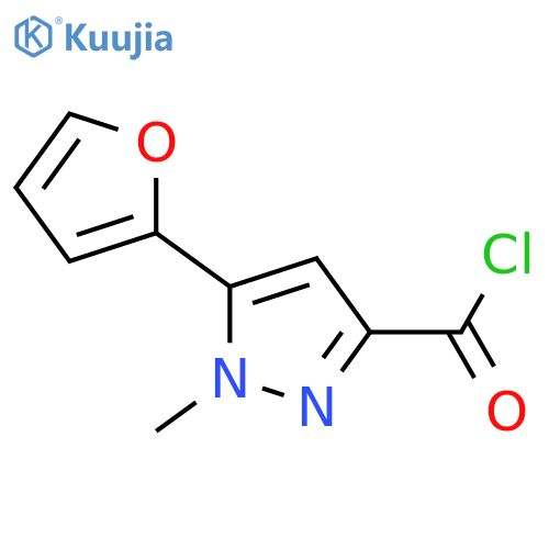 5-(2-furyl)-1-methyl-1H-pyrazole-3-carbonyl chloride structure