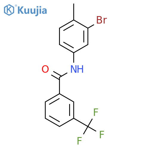 N-(3-bromo-4-methylphenyl)-3-(trifluoromethyl)benzamide structure