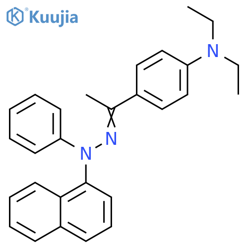 Ethanone, 1-[4-(diethylamino)phenyl]-, 1-naphthalenylphenylhydrazone structure