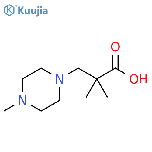 2,2-Dimethyl-3-(4-methylpiperazin-1-yl)propanoic acid structure