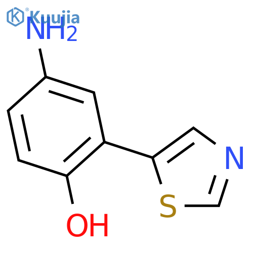Phenol, 4-amino-2-(5-thiazolyl)- structure