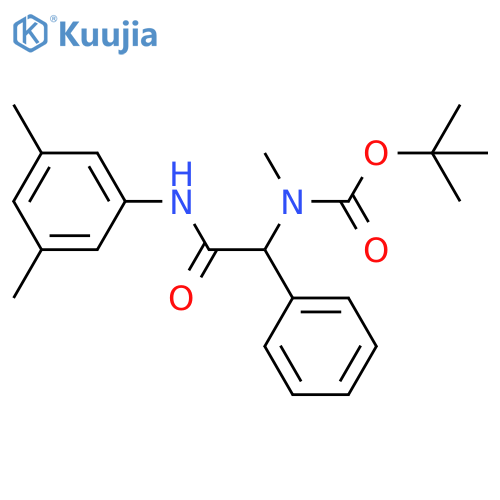 Carbamic acid,[(1R)-2-[(3,5-dimethylphenyl)amino]-2-oxo-1-phenylethyl]methyl-,1,1-dimethylethyl ester structure