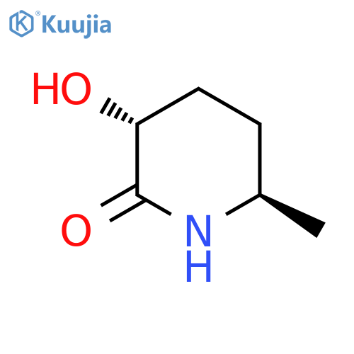rac-(3R,6R)-3-hydroxy-6-methylpiperidin-2-one, trans structure