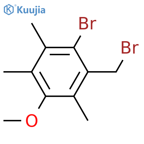 BENZENE, 1-BROMO-2-(BROMOMETHYL)-4-METHOXY-3,5,6-TRIMETHYL- structure
