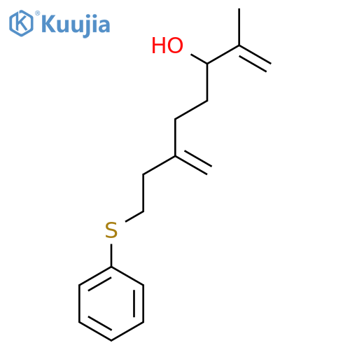1-Octen-3-ol, 2-methyl-6-methylene-8-(phenylthio)- structure