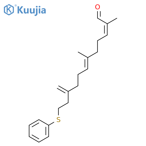 2,6-Dodecadienal, 2,6-dimethyl-10-methylene-12-(phenylthio)-, (E,E)- structure