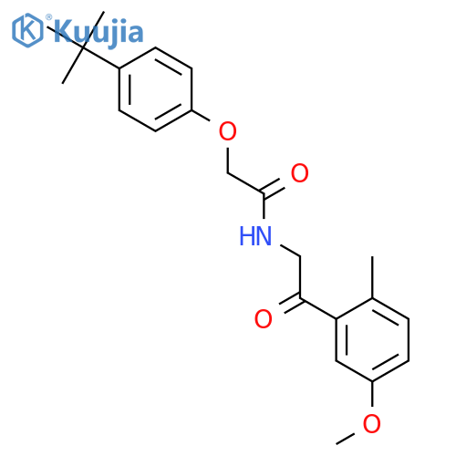 ACETAMIDE, 2-[4-(1,1-DIMETHYLETHYL)PHENOXY]-N-[2-(5-METHOXY-2-METHYLPHENYL)-2-OXOETHYL]- structure