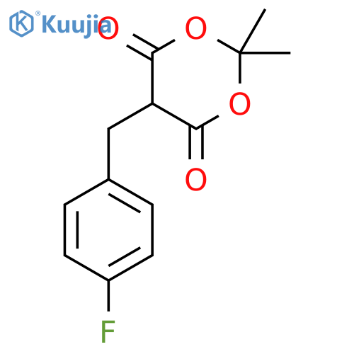5-(4-Fluorobenzyl)-2,2-dimethyl-1,3-dioxane-4,6-dione structure